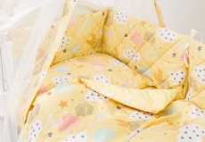 Постільний комплект 8 ел Twins Premium Glamour 4029-TGС-05, Clouds yellow